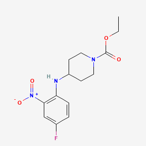 4-(4-fluoro-2-nitro-phenylaMino)-piperidine-1-carboxylic acid ethyl ester structure, CAS 107618-14-4