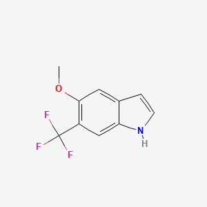 6-(trifluoromethyl)-5-methoxy-1H-indole structure, CAS 178896-78-1