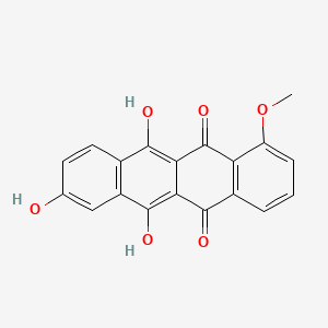 6,8,11-Trihydroxy-1-methoxy-5,12-naphthacenedione structure, CAS 64845-67-6