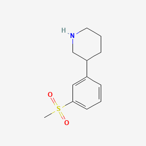 3-(3-(Methylsulfonyl)phenyl)piperidine structure, CAS 160866-61-5
