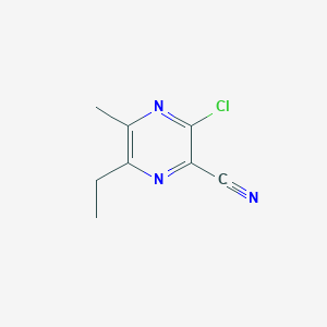 3-chloro-6-ethyl-5-Methylpyrazine-2-carbonitrile structure, CAS 440124-23-2