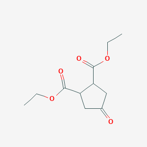 diethyl 4-oxo-1,2-cyclopentanedicarboxylate structure, CAS 914637-96-0