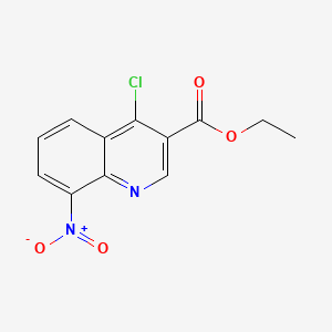 ethyl 4-chloro-8-nitroquinoline-3-carboxylate structure, CAS 131548-98-6
