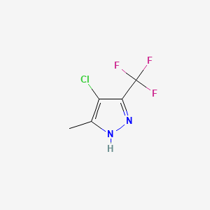 4-CHLORO-3-TRIFLUOROMETHYL-5-(METHYL)PYRAZOLE structure, CAS 235106-12-4