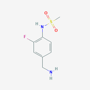 3-fluoro-4-(MethylsulfonylaMino)benzylaMine structure, CAS 565448-36-4