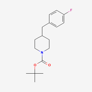 N-(t-butoxycarbonyl)-4-(4-fluorophenylmethyl)piperidine structure, CAS 276872-81-2