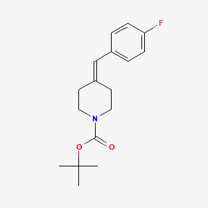 4-(4-Fluorobenzylidene)piperidine-1-carboxylicacid tert-butyl ester structure, CAS 183951-17-9