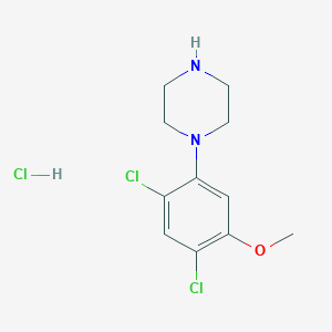 1-(2,4-dichloro-5-Methoxy-phenyl)-piperazine hydrochloride structure, CAS 740806-45-5