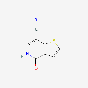 4-hydroxythieno[3,2-c]pyridine-7-carbonitrile structure, CAS 55040-34-1