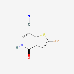2-broMo-4-hydroxythieno[3,2-c]pyridine-7-carbonitrile structure, CAS 55040-43-2