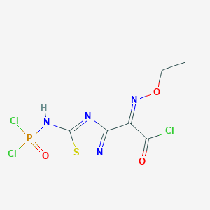 (Z)-5-[(Dichlorophosphinyl)aMino]-alpha-(ethoxyiMino)-1,2,4-thiadiazol-3-acetyl chloride or (alphaZ)-5-[(Dichlorophosphinyl)aMino]-alpha-(ethoxyiMino)-1,2,4-thiadiazol-3-acetyl chloride structure, CAS 90211-01-1