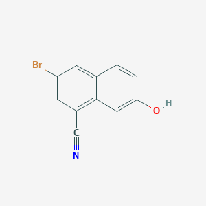 3-BROMO-7-HYDROXY-1-NAPHTHONITRILE structure, CAS 550998-30-6