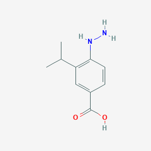 Benzoic acid, 4-hydrazino-3-(1-methylethyl)- (9CI) structure, CAS 784119-02-4