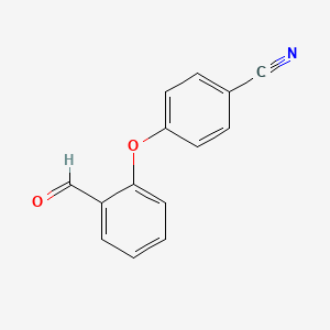 4-(2-FORMYLPHENOXY)BENZENECARBONITRILE structure, CAS 478043-88-8