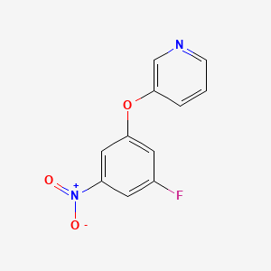 3-(3-fluoro-5-nitrophenoxy)pyridine structure, CAS 803700-29-0