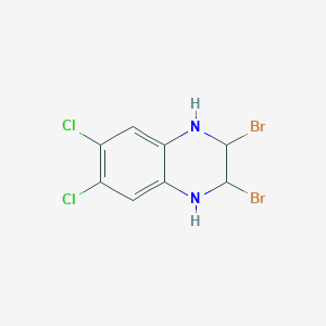 2,3-dibromo-6,7-dichloro-1,2,3,4-tetrahydroquinoxaline structure, CAS 239095-84-2