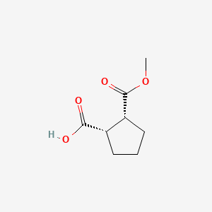 1S,2R)-cis-2-Methoxycarbonyl-cyclopentane-1-carboxylic acid structure, CAS 88315-64-4