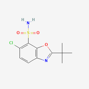 2-tert-butyl-6-chlorobenzo[d]oxazole-7-sulfonaMide structure, CAS 761448-08-2