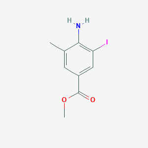 Methyl 4-Amino-3-iodo-5-methylbenzoate structure, CAS 180624-11-7