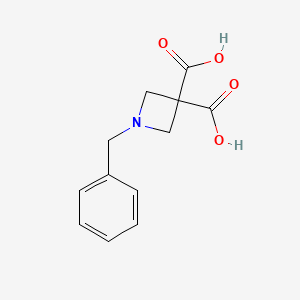 3,3-Azetidinedicarboxylic acid, 1-(phenylMethyl)- structure, CAS 106014-87-3