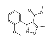 Methyl 3-(2-Methoxyphenyl)-5-Methylisoxazole-4-carboxylate structure, CAS 1267901-30-3