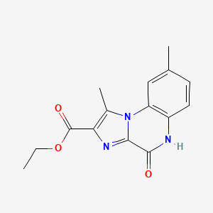 2-(2-ethoxyacetyl)-1,8-dimethylimidazo[1,2-a]quinoxalin-4(5H)-one structure, CAS 164329-39-9