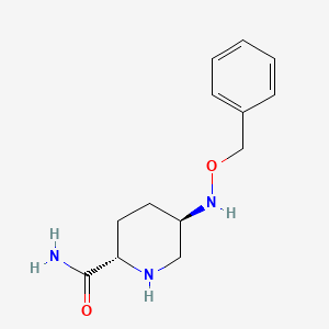 (2S,5R)-5-[(benzyloxy)amino]piperidine-2-carboxamide structure, CAS 1416134-49-0