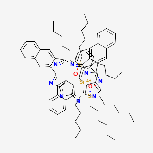 BIS(TRIHEXYLSILOXY)SILICON 2,3-NAPH- THALOCYANINE structure, CAS 92396-88-8
