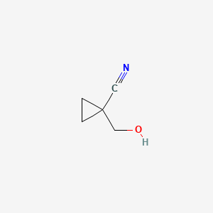 1-(hydroxymethyl)cyclopropanecarbonitrile structure, CAS 98730-77-9