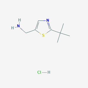 (2-(tert-butyl)thiazol-5-yl)methanamine hydrochloride structure, CAS 2090074-48-7