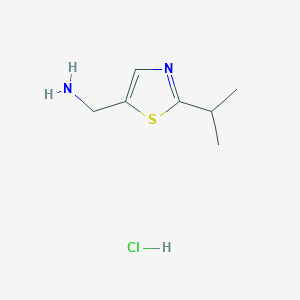 (2-isopropylthiazol-5-yl)methanamine hydrochloride structure, CAS 1809144-15-7