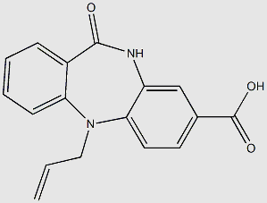 5-allyl-11-oxo-10,11-dihydro-5H-dibenzo[b,e][1,4]diazepine-8-carboxylic acid structure, CAS 2103271-31-2
