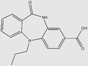 11-oxo-5-propyl-10,11-dihydro-5H-dibenzo[b,e][1,4]diazepine-8-carboxylic acid structure, CAS 2090074-21-6