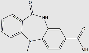 5-methyl-11-oxo-10,11-dihydro-5H-dibenzo[b,e][1,4]diazepine-8-carboxylic acid structure, CAS 1809143-89-2