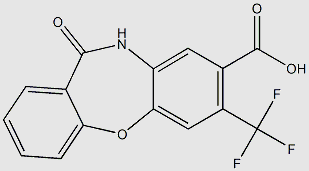 11-oxo-7-(trifluoromethyl)-10,11-dihydrodibenzo[b,f][1,4]oxazepine-8-carboxylic acid structure, CAS 2090074-18-1