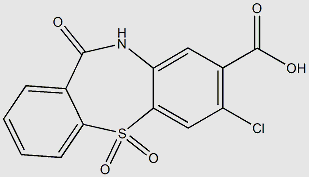 7-chloro-11-oxo-10,11-dihydrodibenzo[b,f][1,4]thiazepine-8-carboxylic acid 5,5-dioxide structure, CAS 2090073-96-2