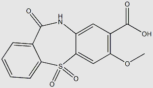 7-methoxy-11-oxo-10,11-dihydrodibenzo[b,f][1,4]thiazepine-8-carboxylic acid 5,5-dioxide structure, CAS 2090073-95-1