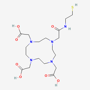 (4,7-BIS-CARBOXYMETHYL-10-[(2-MERCAPTO-ETHYLCARBAMOYL)-METHYL]-1,4,7,10TETRAAZA-CYCLODODEC-1-YL)-ACETIC ACID structure, CAS 865470-67-3