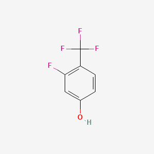 3-FLUORO-4-(TRIFLUOROMETHYL)PHENOL structure, CAS 219581-07-4