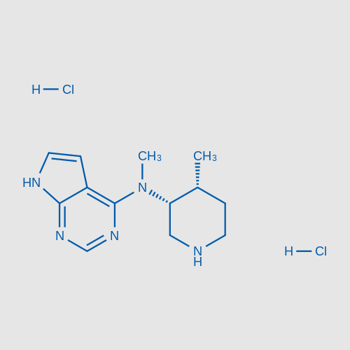N-methyl-N-[(3R,4R)-4-methyl-3-piperidinyl]-7H-Pyrrolo[2,3-d]pyrimidin-4-amine hydrochloride structure, CAS 1655430-59-3