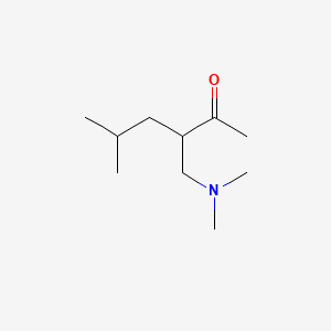3-(N,N-Dimethylaminomethyl)-5-methyl-2-hexanone structure, CAS 91342-74-4