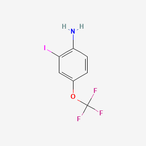 2-IODO-4-TRIFLUOROMETHOXYANILINE structure, CAS 845866-79-7