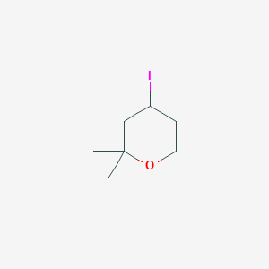 4-Iodo-2,2-dimethyl-tetrahydro-pyran structure, CAS 882687-80-1