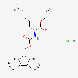 (S)-Allyl 2-((((9H-fluoren-9-yl)Methoxy)carbonyl)aMino)-6-aMinohexanoate hydrochloride structure, CAS 815619-80-8