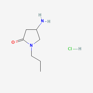 4-amino-1-propyl-2-pyrrolidinone hydrochloride structure, CAS 1255717-37-3