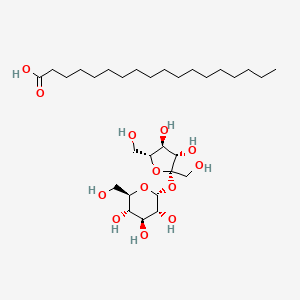 alpha-d-Glucopyranoside, beta-d-fructofuranosyl, octadecanoate structure, CAS 37318-31-3