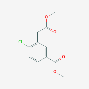 METHYL 4-CHLORO-3-(2-METHOXY-2-OXOETHYL)BENZOATE structure, CAS 903899-45-6