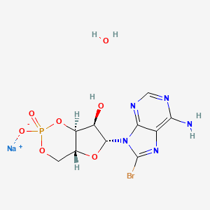 8-BROMOADENOSINE-3',5'-CYCLIC MONOPHOSPHATE SODIUM SALT HYDRATE structure, CAS 123334-12-3