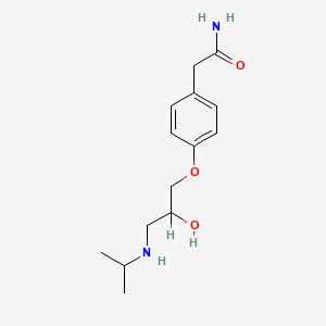 (±)-2-[4-[2-hydroxy-3-(isopropylamino)propoxy]phenyl]acetamide structure, CAS 60966-51-0