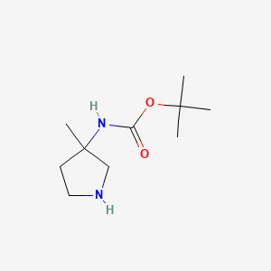 3-(Boc-aMino)-3-Methylpyrrolidine structure, CAS 147459-52-7